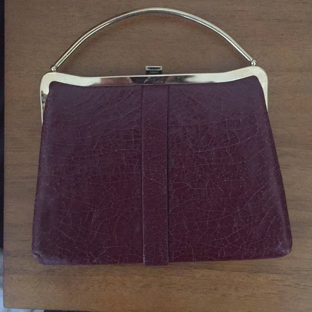 Burgundy vintage purse